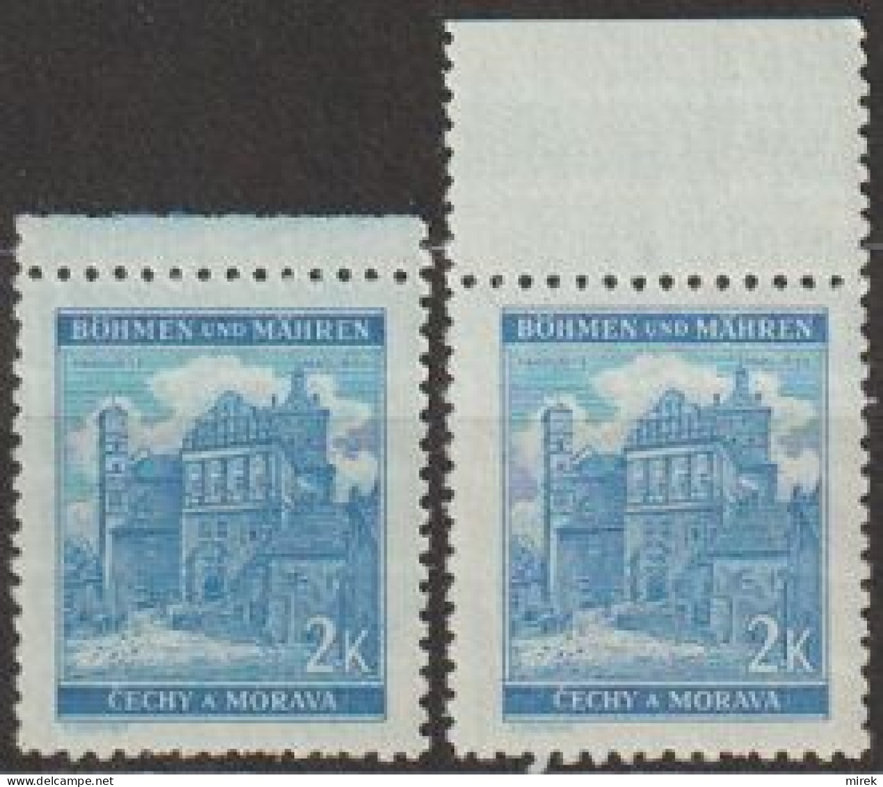 010/ Pof. 60, Clear Blue (very Rare); Border Stamps - Neufs