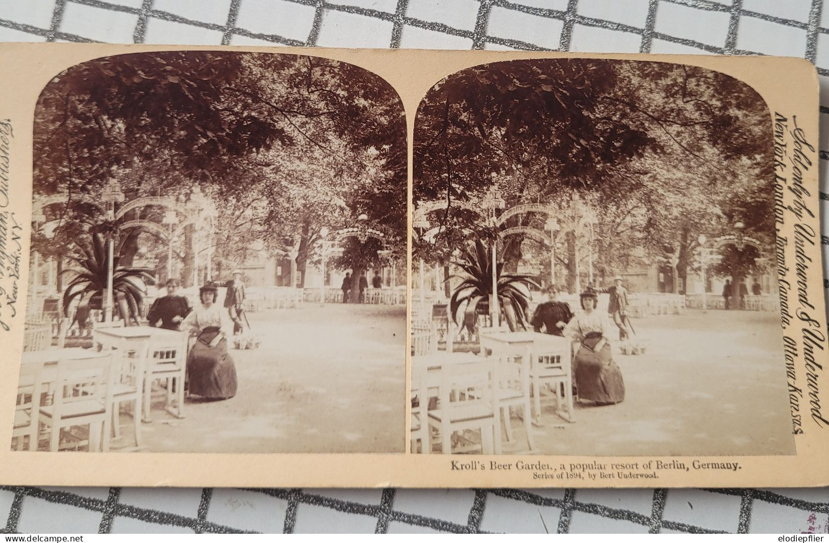 Brasserie Kroll, Un Des Endroits Populaires De Berlin, Allemagne. Underwood Stéréo - Stereoscopes - Side-by-side Viewers