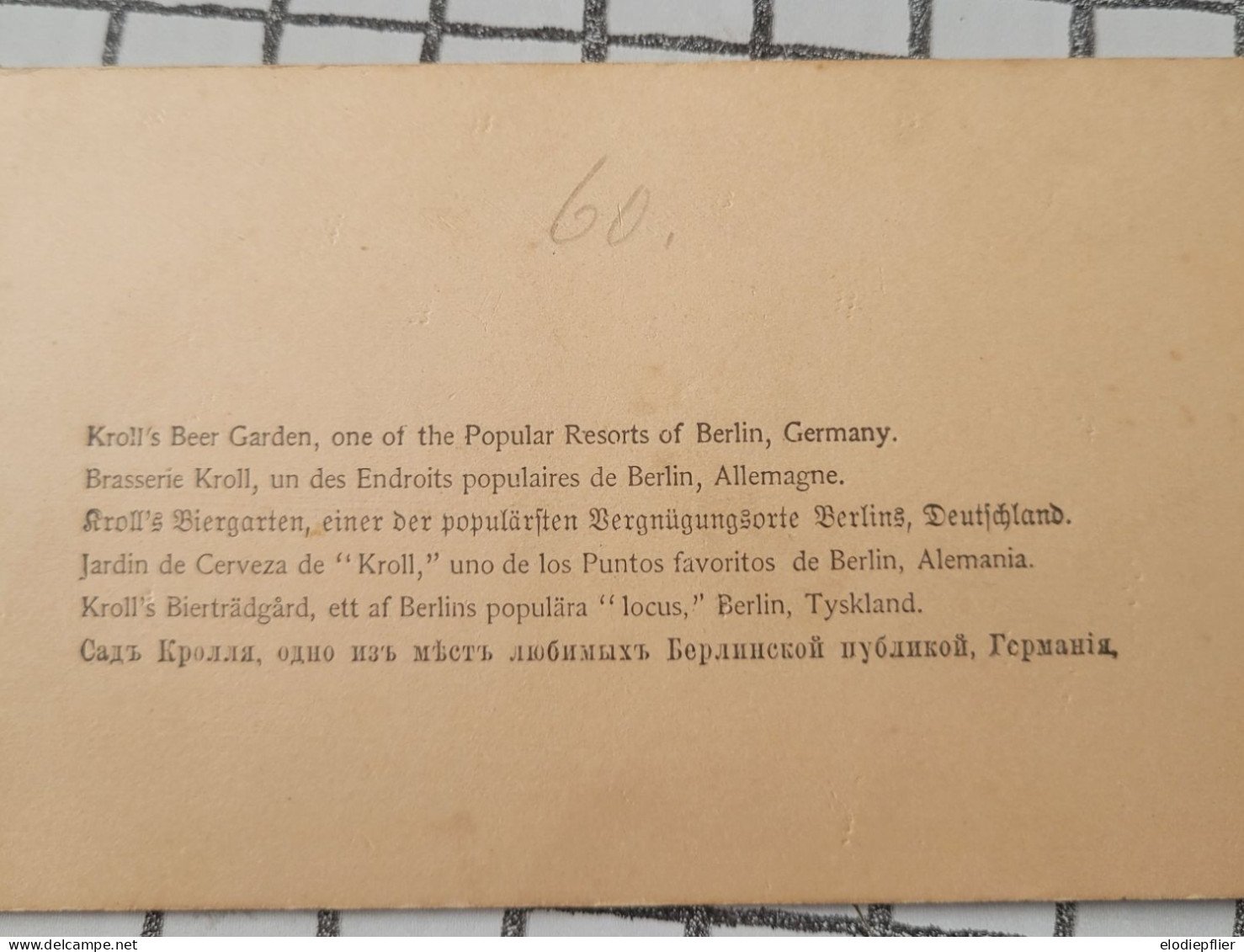 Brasserie Kroll, Un Des Endroits Populaires De Berlin, Allemagne. Underwood Stéréo - Visores Estereoscópicos