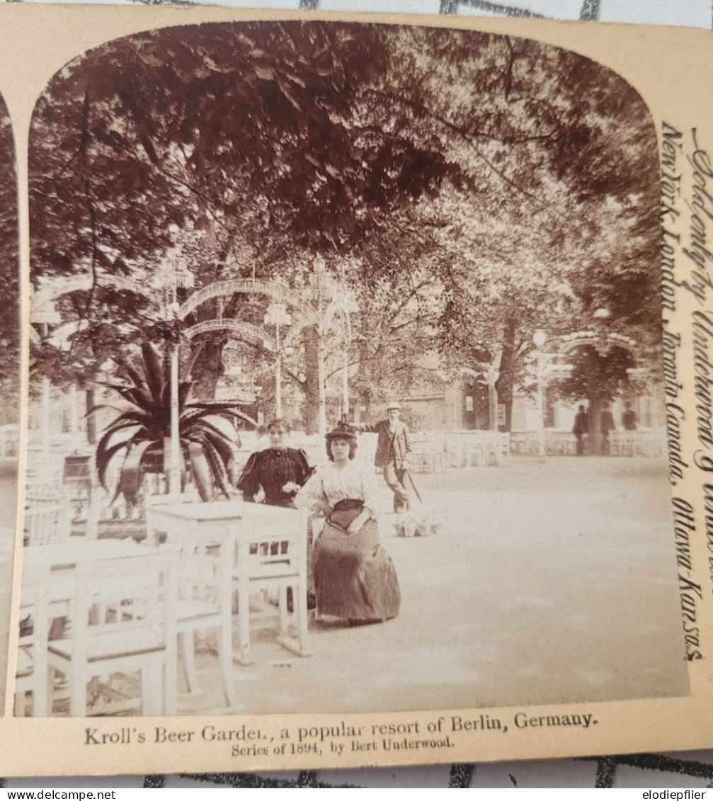 Brasserie Kroll, Un Des Endroits Populaires De Berlin, Allemagne. Underwood Stéréo - Visores Estereoscópicos