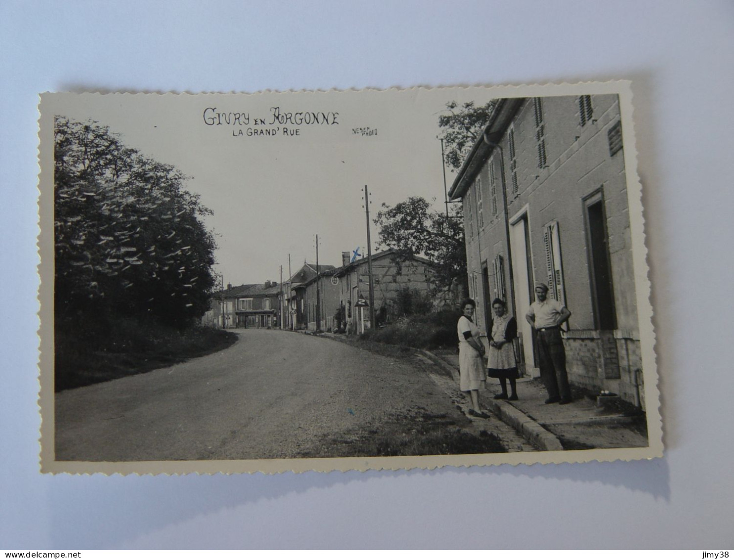 MARNE-CARTE PHOTO GIVRY EN ARGONNE-LA GRAND'RUE ANIMEE - Givry En Argonne