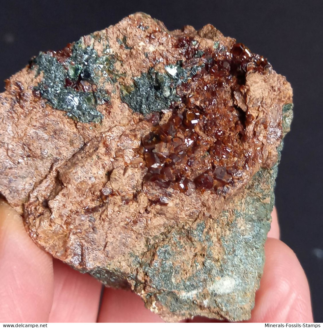 #D56 - Schöner Granat Var. HESSONIT XX (Valle Della Gava, Italien) - Minerales