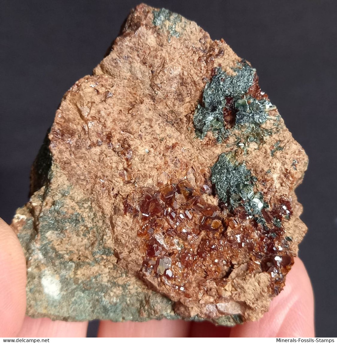 #D56 - Schöner Granat Var. HESSONIT XX (Valle Della Gava, Italien) - Mineralien