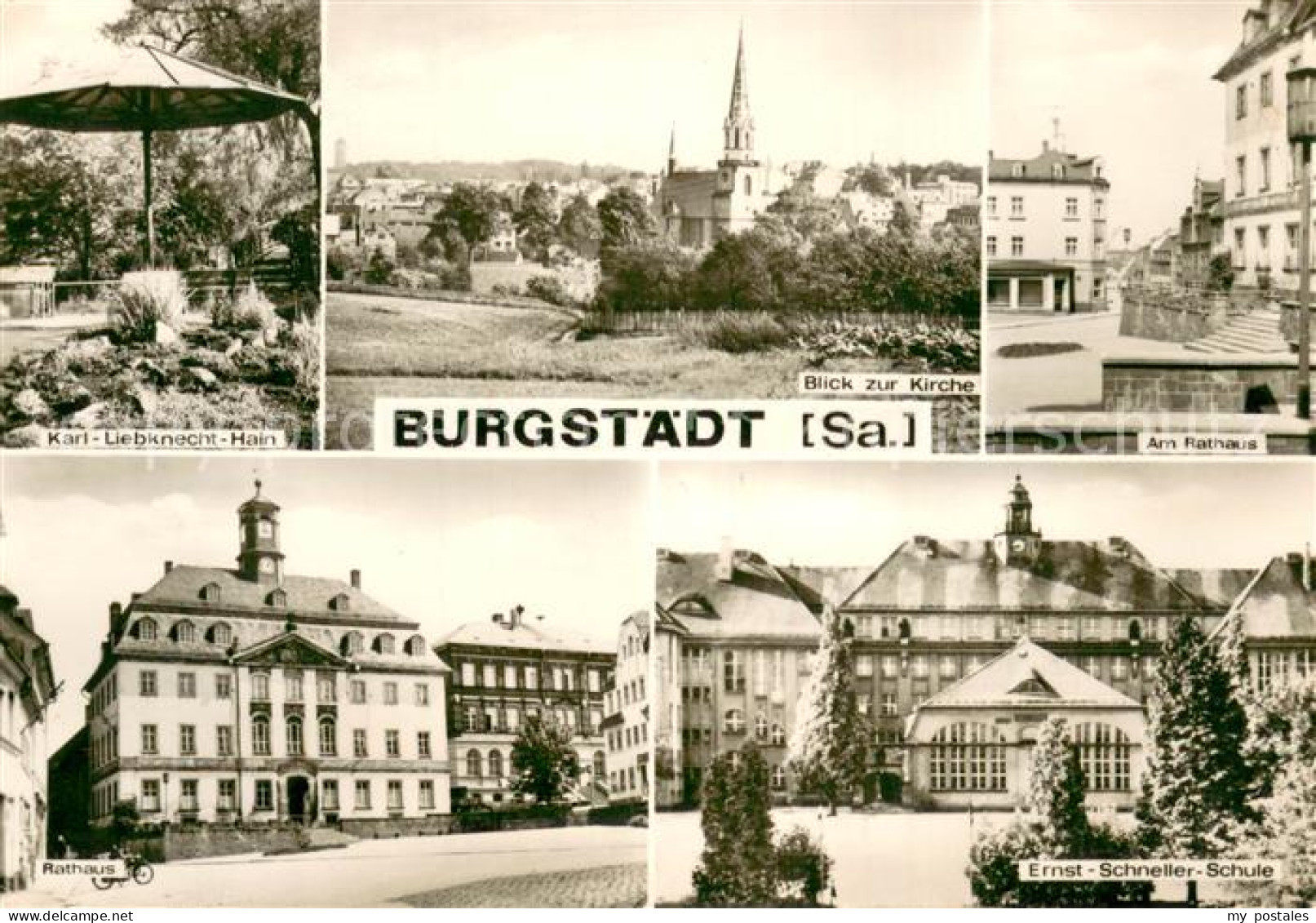 73751559 Burgstaedt Sachsen Karl Liebknecht Hain Kirche Am Rathaus Ernst Schnell - Zu Identifizieren