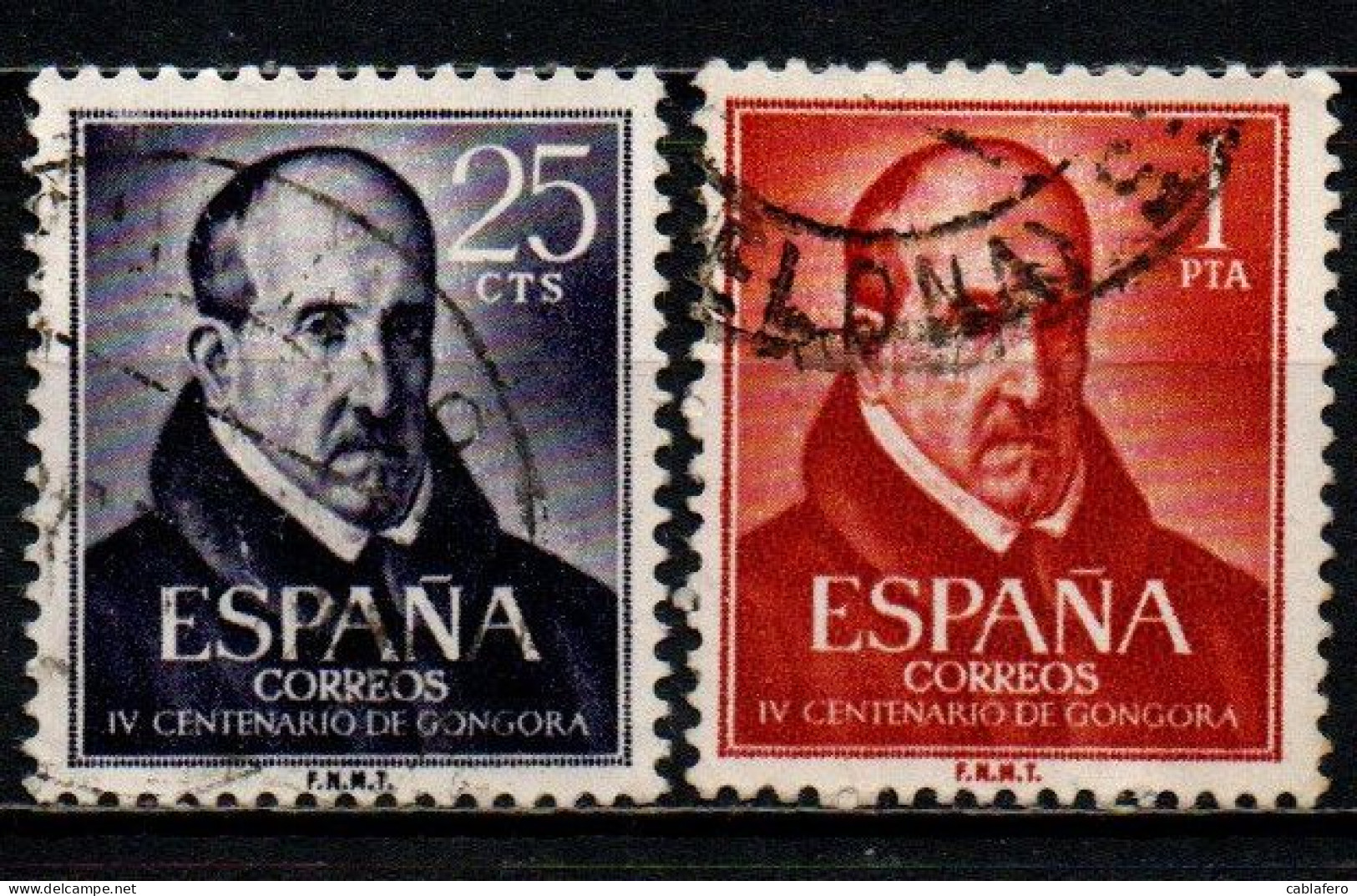 SPAGNA - 1961 - LUIGI DE GONGORA (1561-1627) - POETA - USATI - Used Stamps