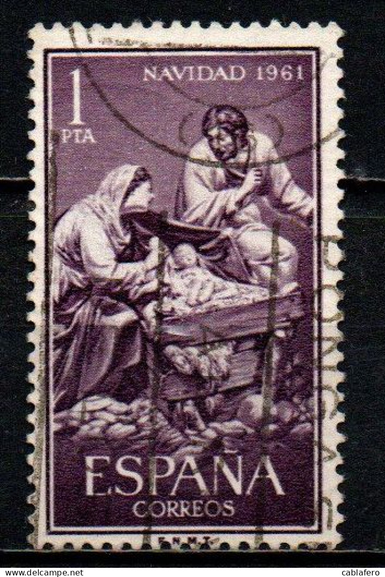 SPAGNA - 1961 - NATALE: DIPINTO DI JOSE' GINES - USATO - Gebruikt