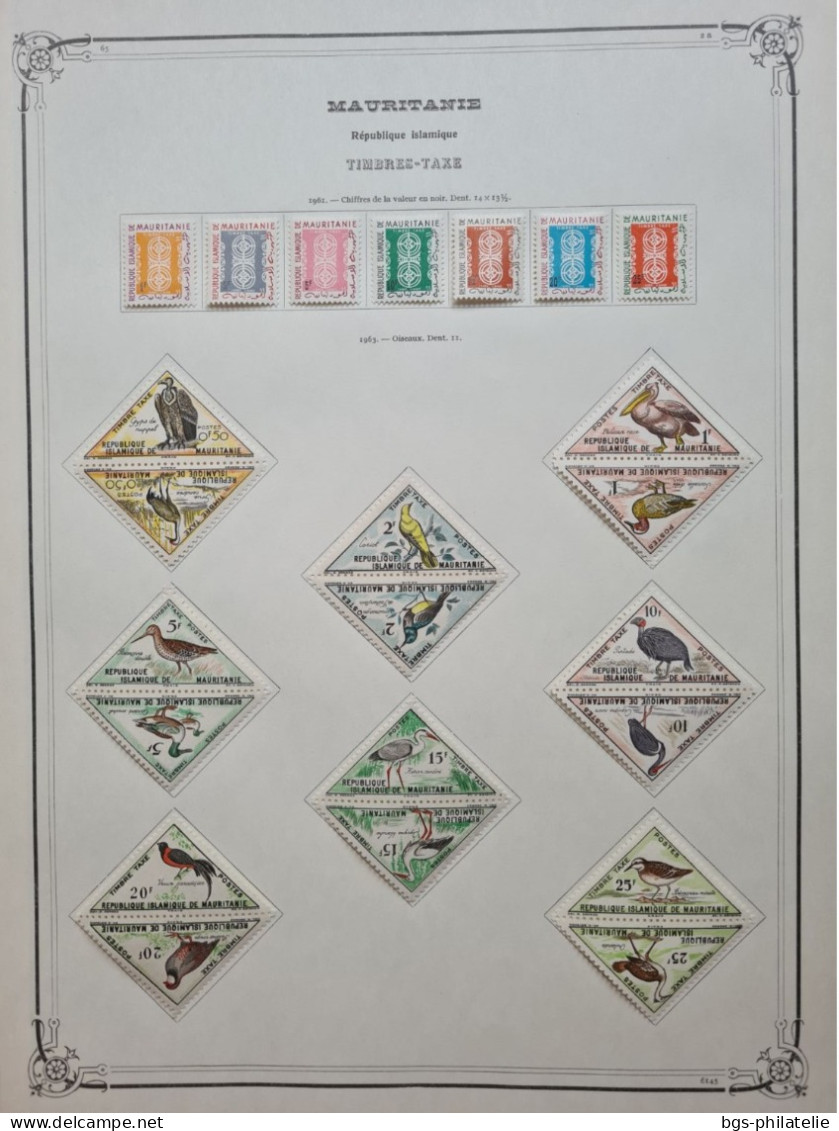 Collection de timbres de MAURITANIE  1960 à  1972 neufs *.