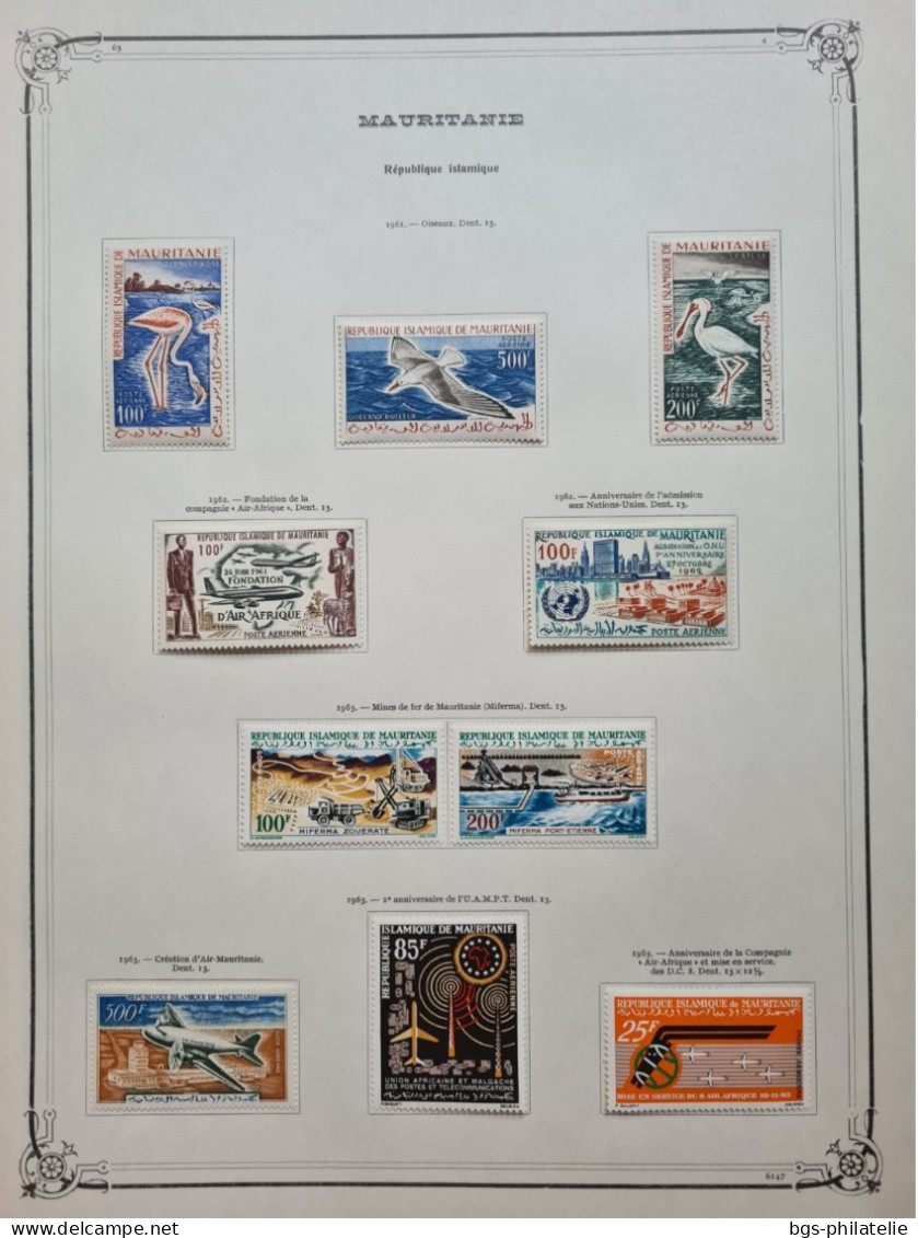 Collection de timbres de MAURITANIE  1960 à  1972 neufs *.