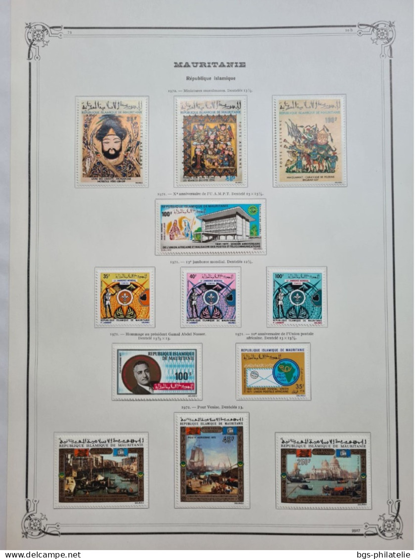 Collection de timbres de MAURITANIE  1960 à  1972 neufs *.