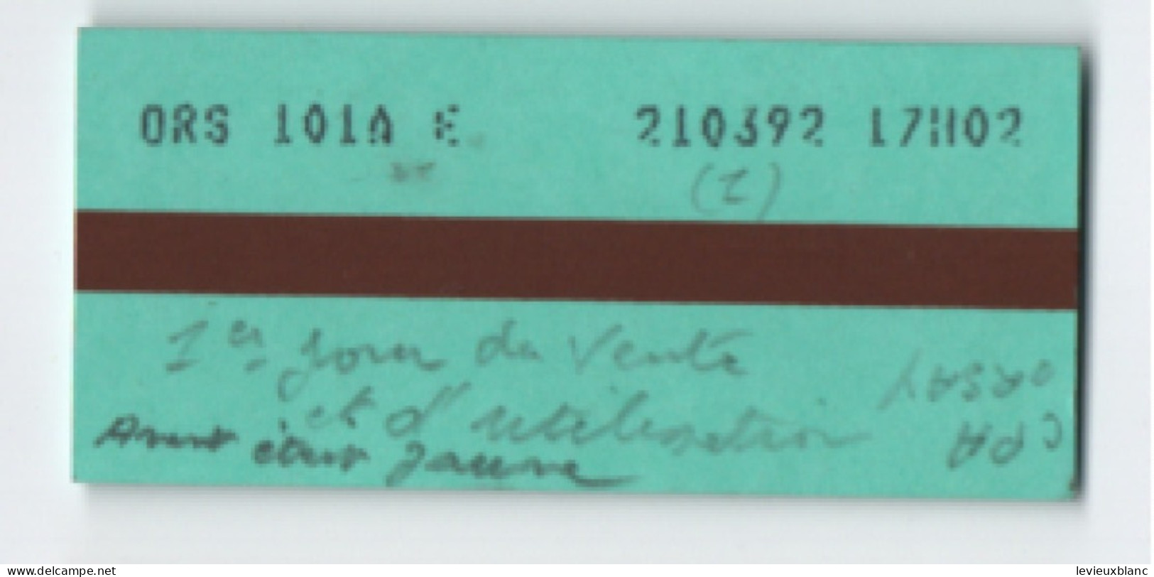 Ticket Ancien RATP/Massy Palaiseau - Orsay Ville / 2éme/RER/ Vers 1990    TCK257 - Chemin De Fer