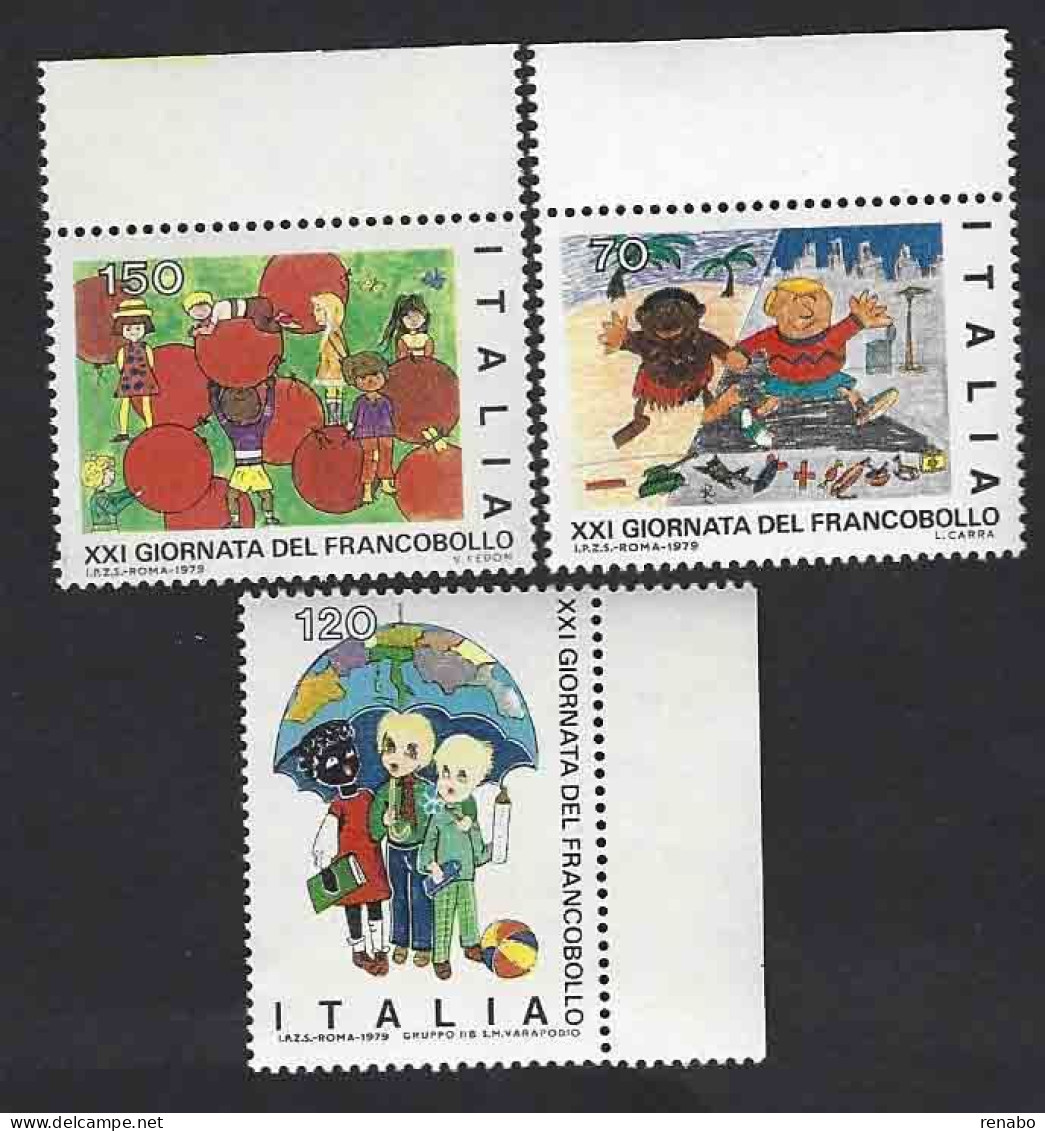 Italia, Italy, Italien, Italie 1979; Disegni Per Bambini, Drawings For Kids In Giornata Del Francobollo, Serie Completa. - Other & Unclassified