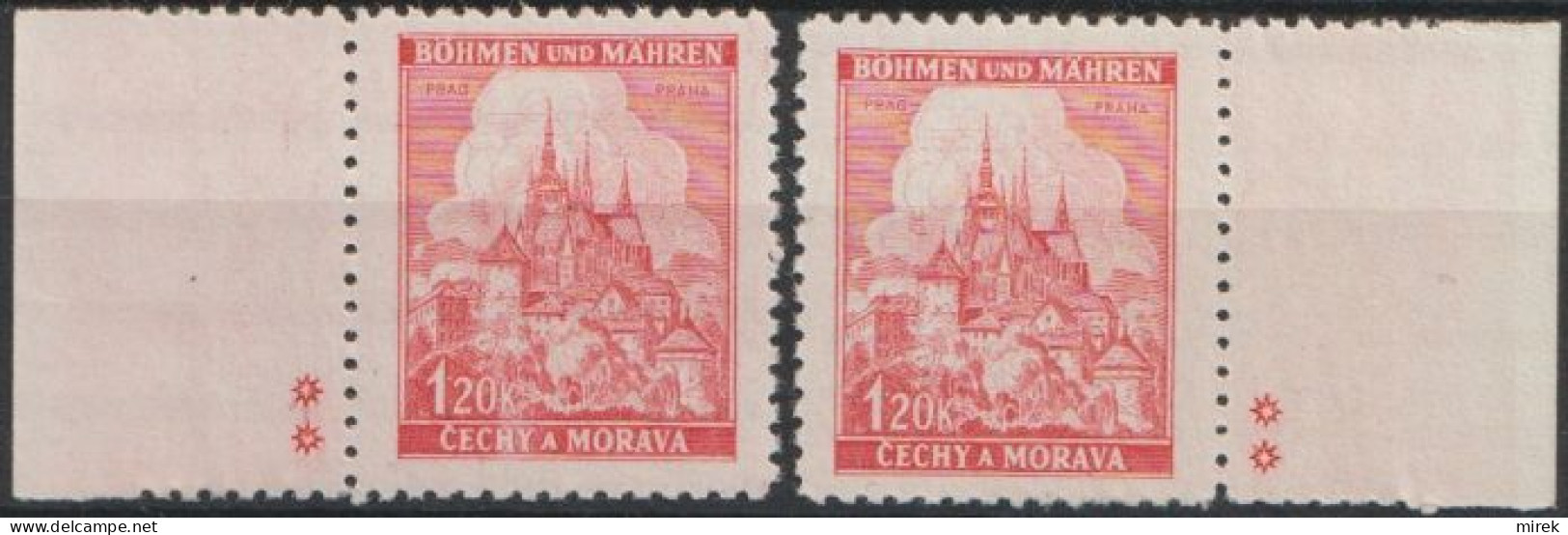 013/ Pof. 57, Border Stamps, Plate Mark ** - Ongebruikt