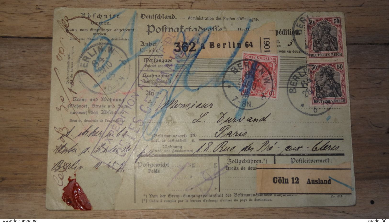 Germany Railway, Berlin 1908   ......... Boite1 ...... 240424-90 - Covers & Documents