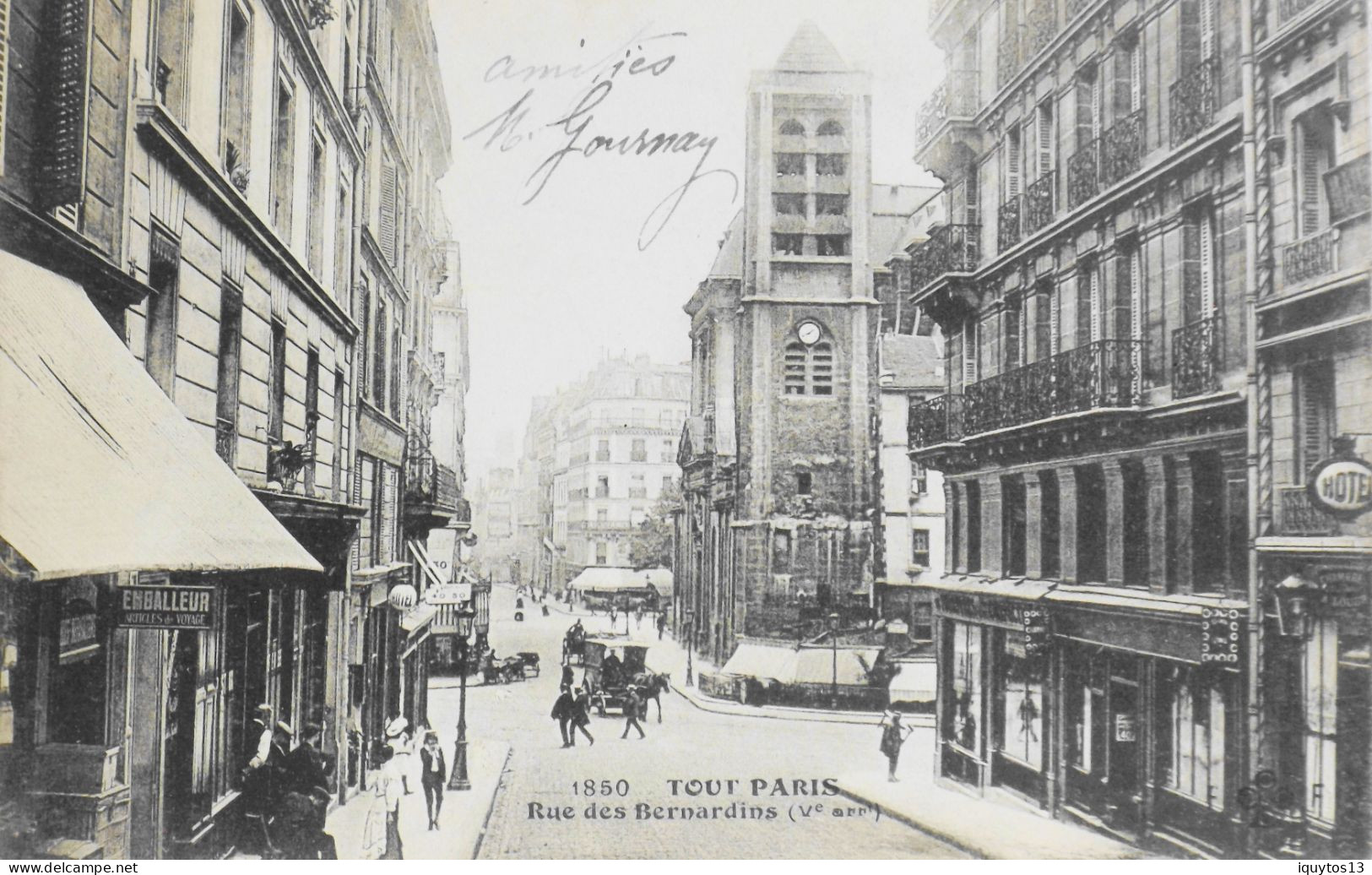 CPA. [75] > TOUT PARIS > N° 1850 - Rue Des Bernardins - (Ve Arrt.) - 1908 - Coll. F. Fleury - TBE - Distrito: 05