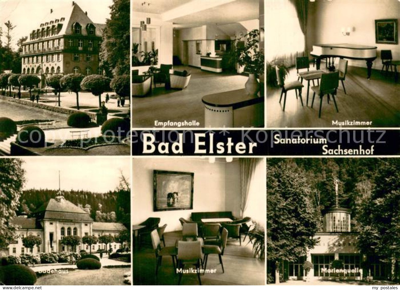 73751522 Bad Elster Sanatorium Sachsenhof Empfangshalle Musikzimmer Badehaus Mar - Bad Elster