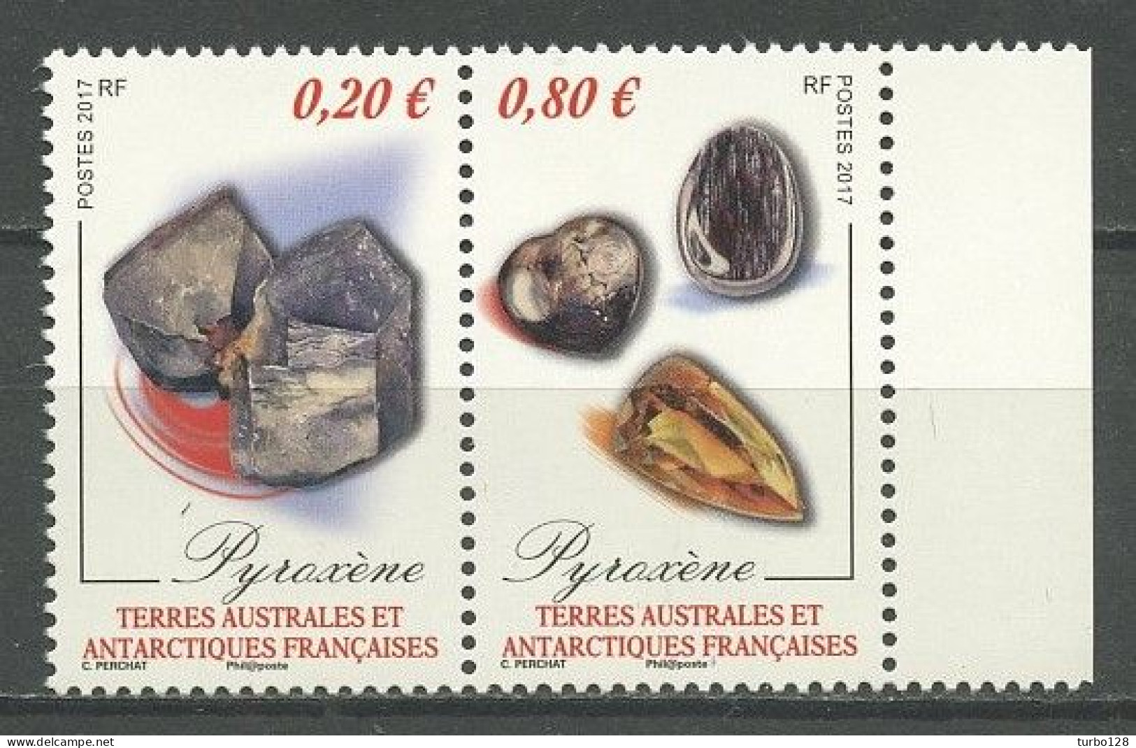 TAAF 2017  N° 796/797 ** Neufs MNH Superbes Minéraux Pyroxène Géologie Minerals - Unused Stamps