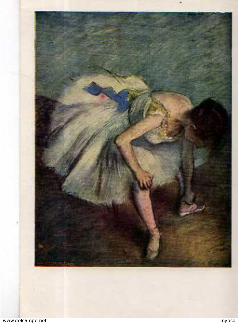 DEGAS Danseuse Nouant Son Brodequin - Peintures & Tableaux