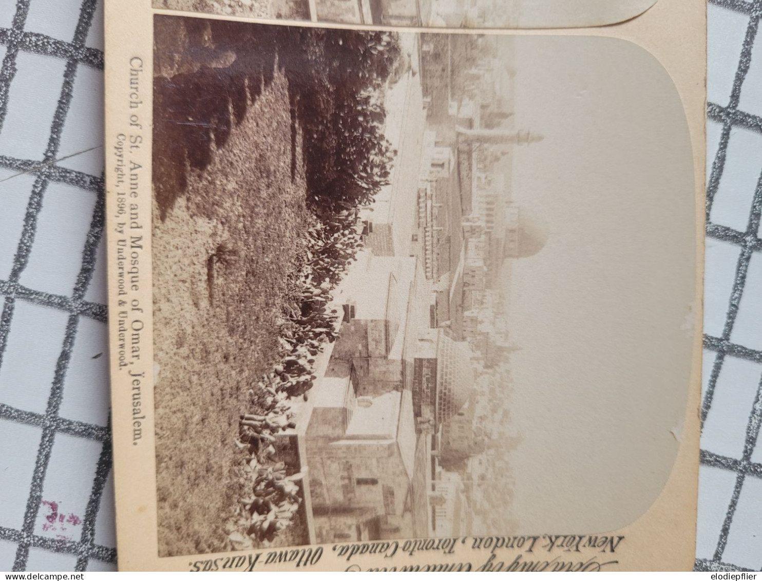 L'église Sts. Anne Et La Mosquée D'omar, Jerusalem. Underwood Stéréo - Stereoscopes - Side-by-side Viewers