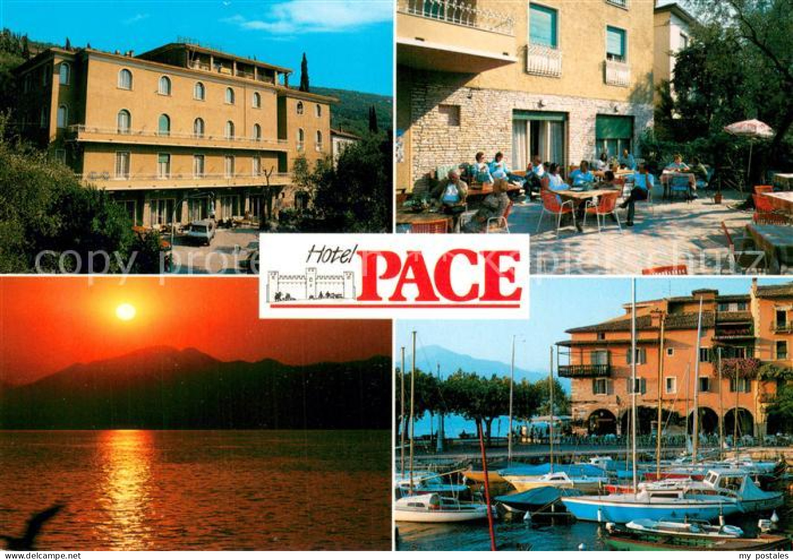 73751502 Torri Del Benaco Hotel Pace Di Corradi Dott Armando Terrasse Bootshafen - Other & Unclassified