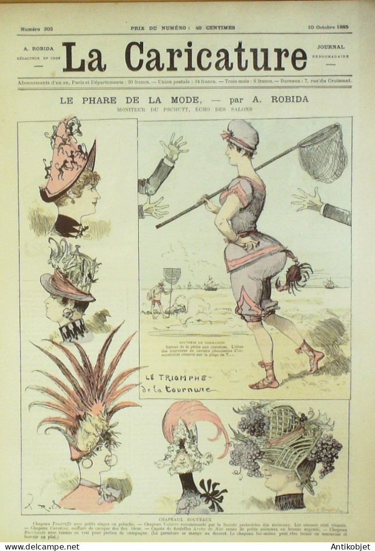 La Caricature 1885 N°302 Phare De La Mode Robida Jeux Sorel élections Job  Trock - Magazines - Before 1900