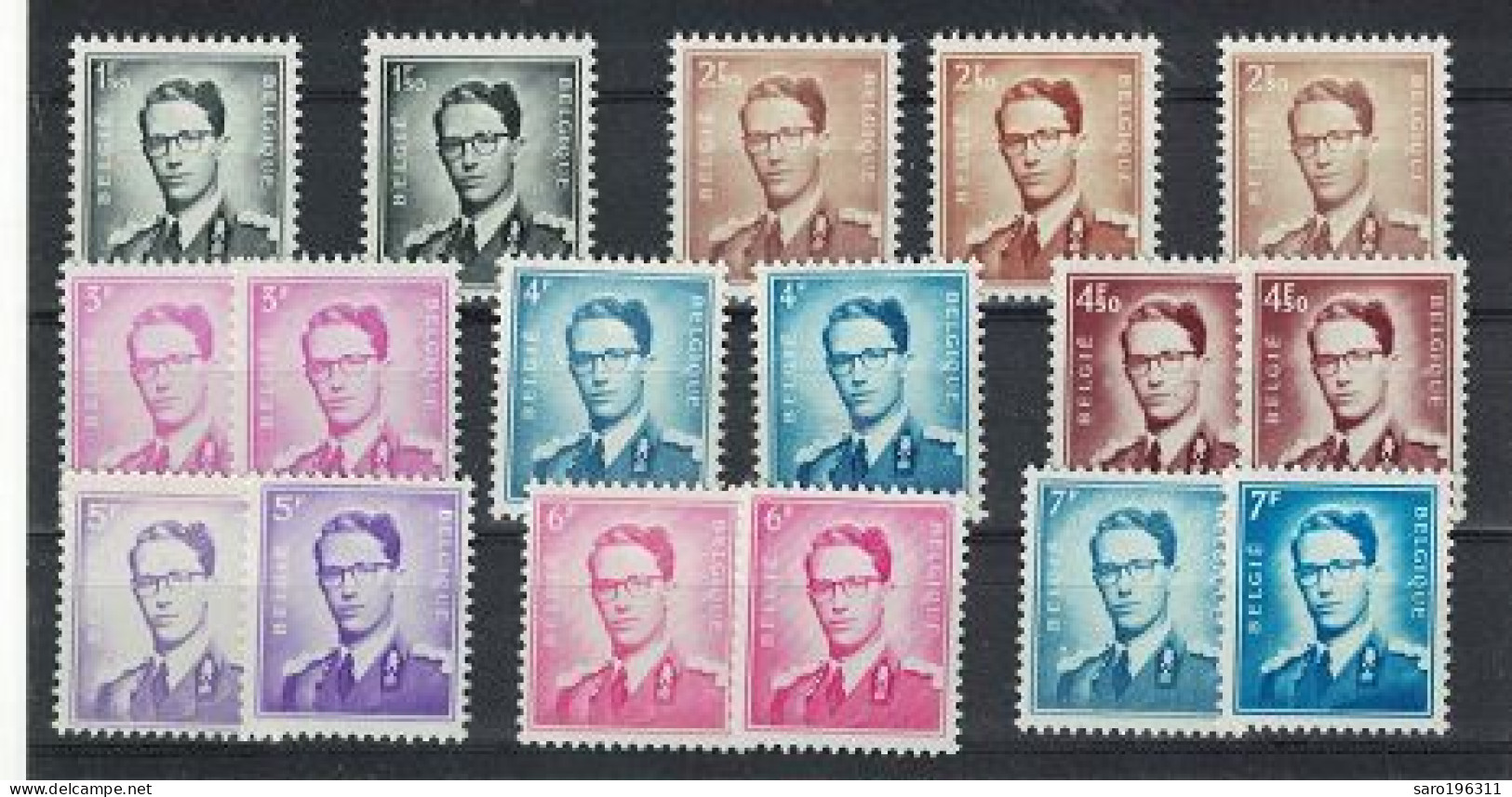 ROI BAUDOUIN  ** / MNH  LOT  Avec Nuances à   1,89 - Ungebraucht