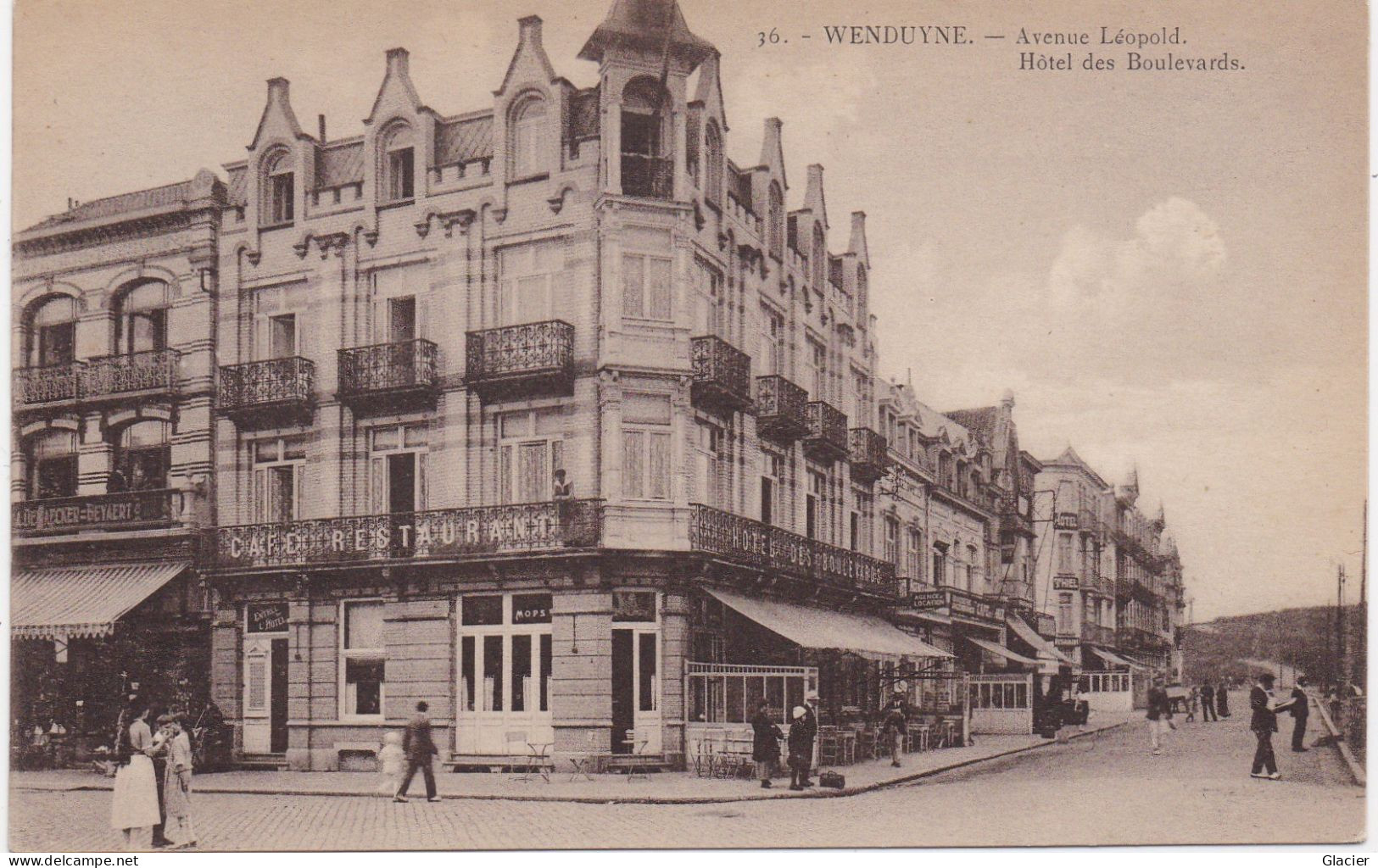 36.- Wenduyne - Avenue Léopold - Hôtel Des Boulevards - Wenduine