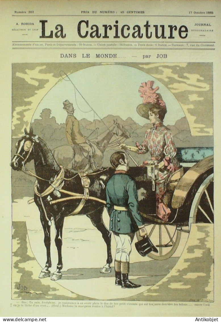 La Caricature 1885 N°303 Dans Le Monde Job L'Hippodrome Faria Jeux Sorel Trock - Tijdschriften - Voor 1900