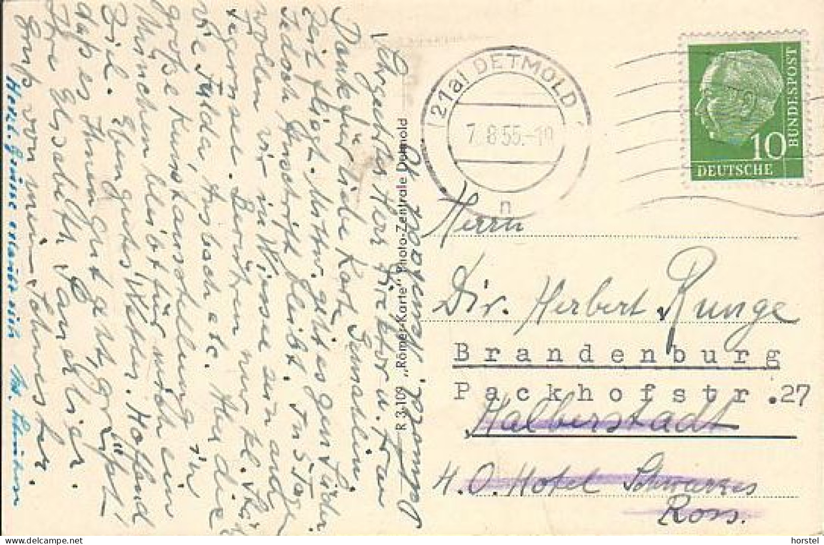 D-32756 Detmold - Externsteine Im Teutoburger Walde (stamp 1955) - Detmold