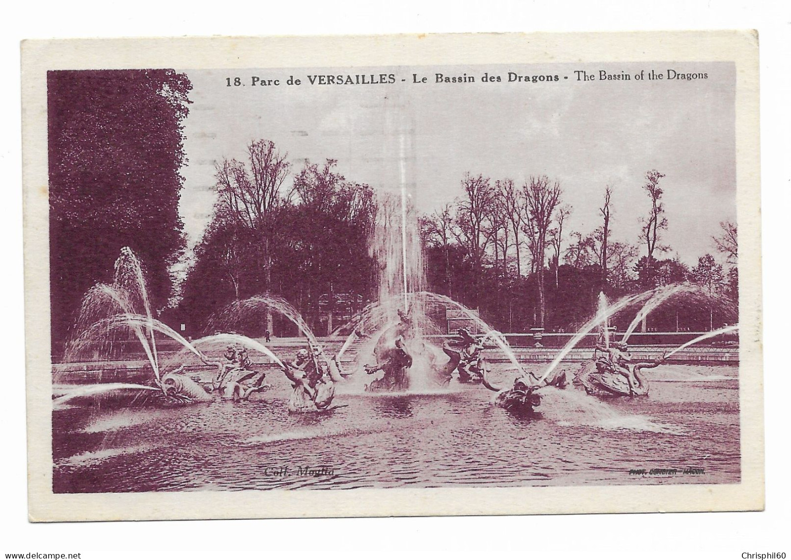 CPA Circulée En 1934 - Parc De VERSAILLES - Le Bassin Des Dragons - Coll. Moglia - N° 18 - - Versailles (Château)