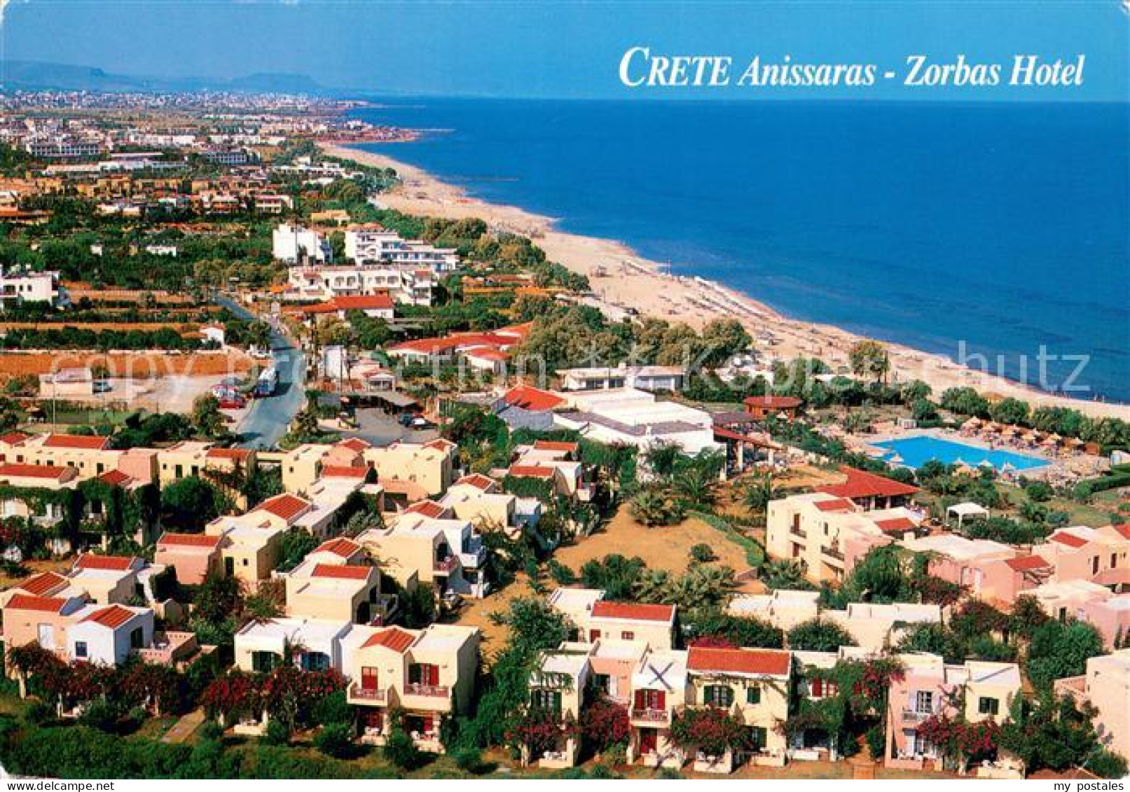 73751192 Anissaras Zorbas Hotel Fliegeraufnahme Anissaras - Grèce