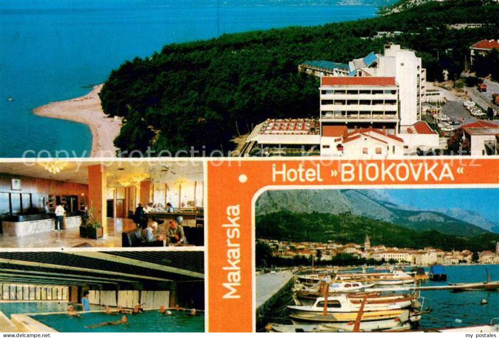 73751178 Makarska Dalmatien Hotel Biokovka Foyer Hallenbad Bootshafen Makarska D - Croatie