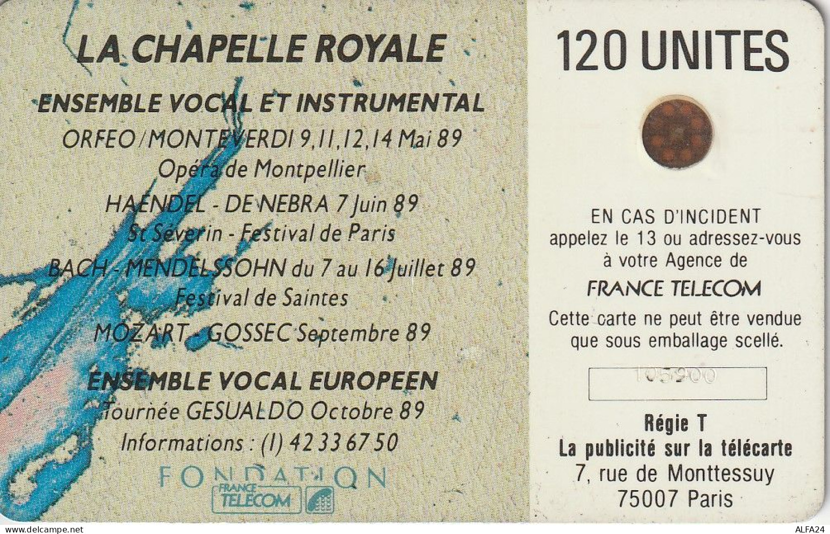 PHONE CARD FRANCIA 1989 (CZ1978 - 1989