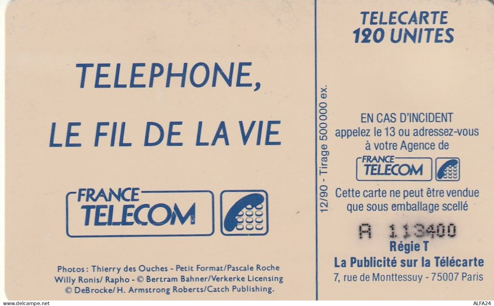 PHONE CARD FRANCIA 1990 (CZ1961 - 1990