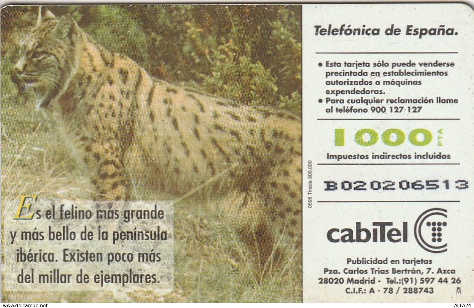 PHONE CARD SPAGNA FAUNA IBERICA (CZ1944 - Emissioni Di Base