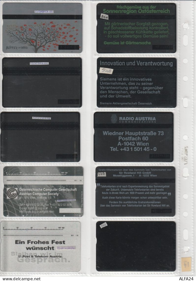 10 PHONE CARD AUSTRIA  (CZ1879 - Autriche