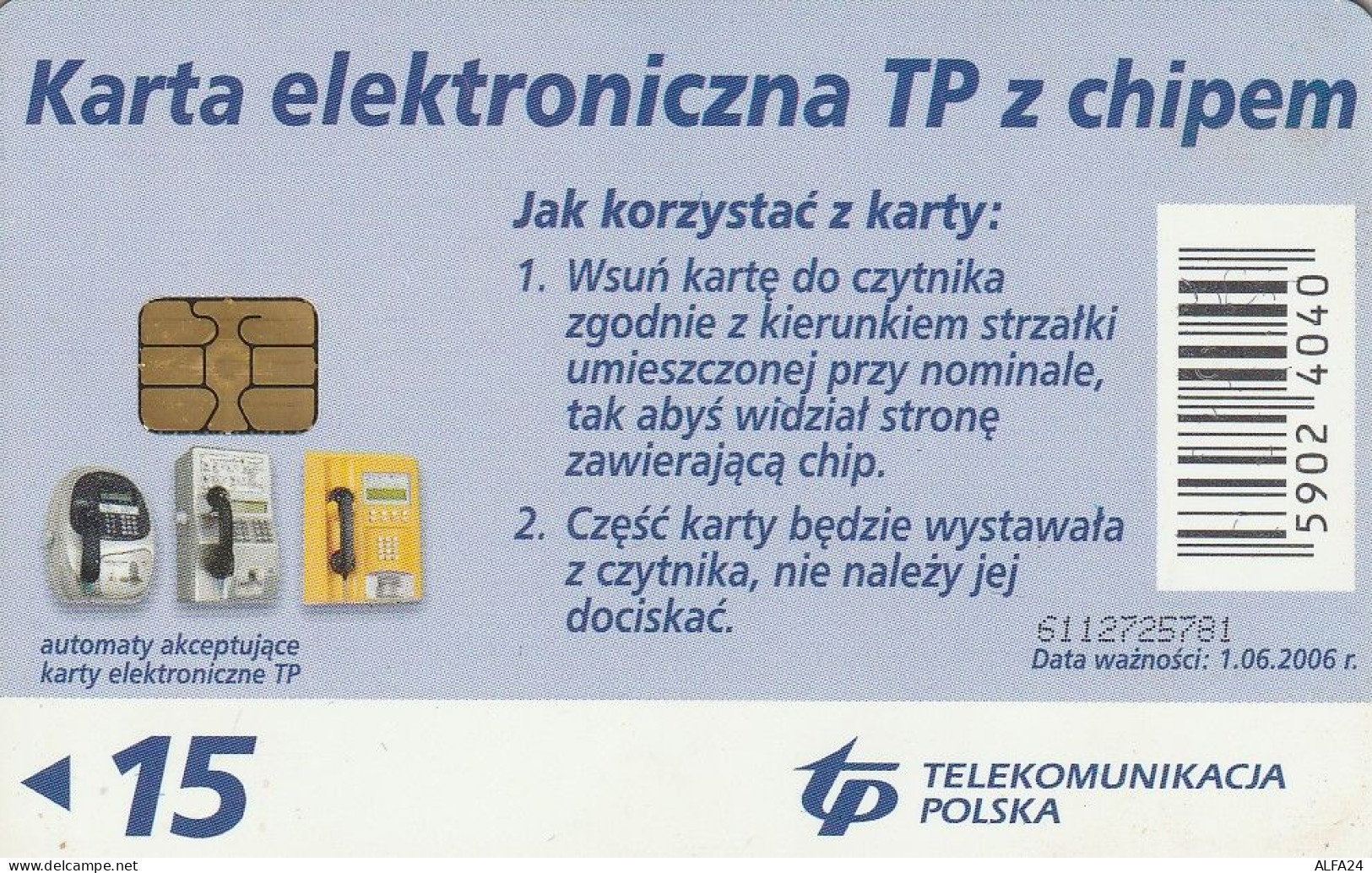 PHONE CARD POLONIA CHIP (CZ1653 - Polen