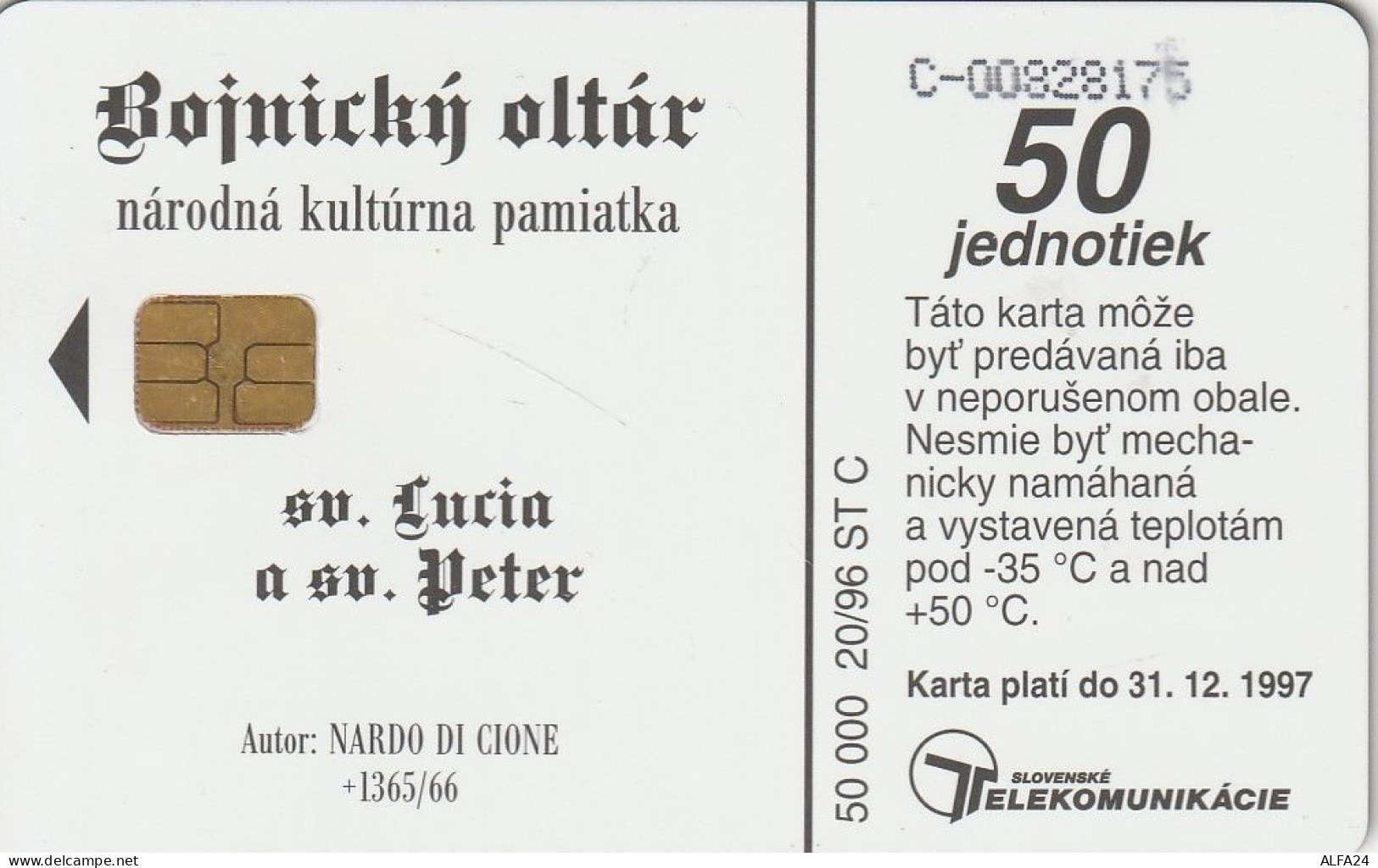 PHONE CARD SLOVACCHIA (CZ1609 - Eslovaquia