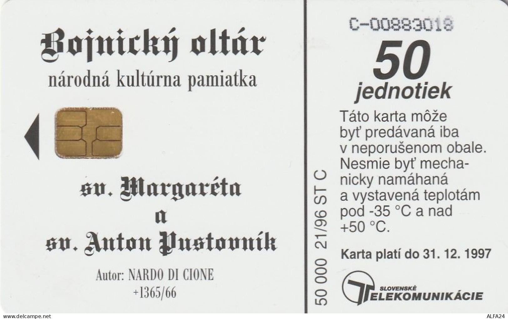 PHONE CARD SLOVACCHIA  (CZ1608 - Slowakei