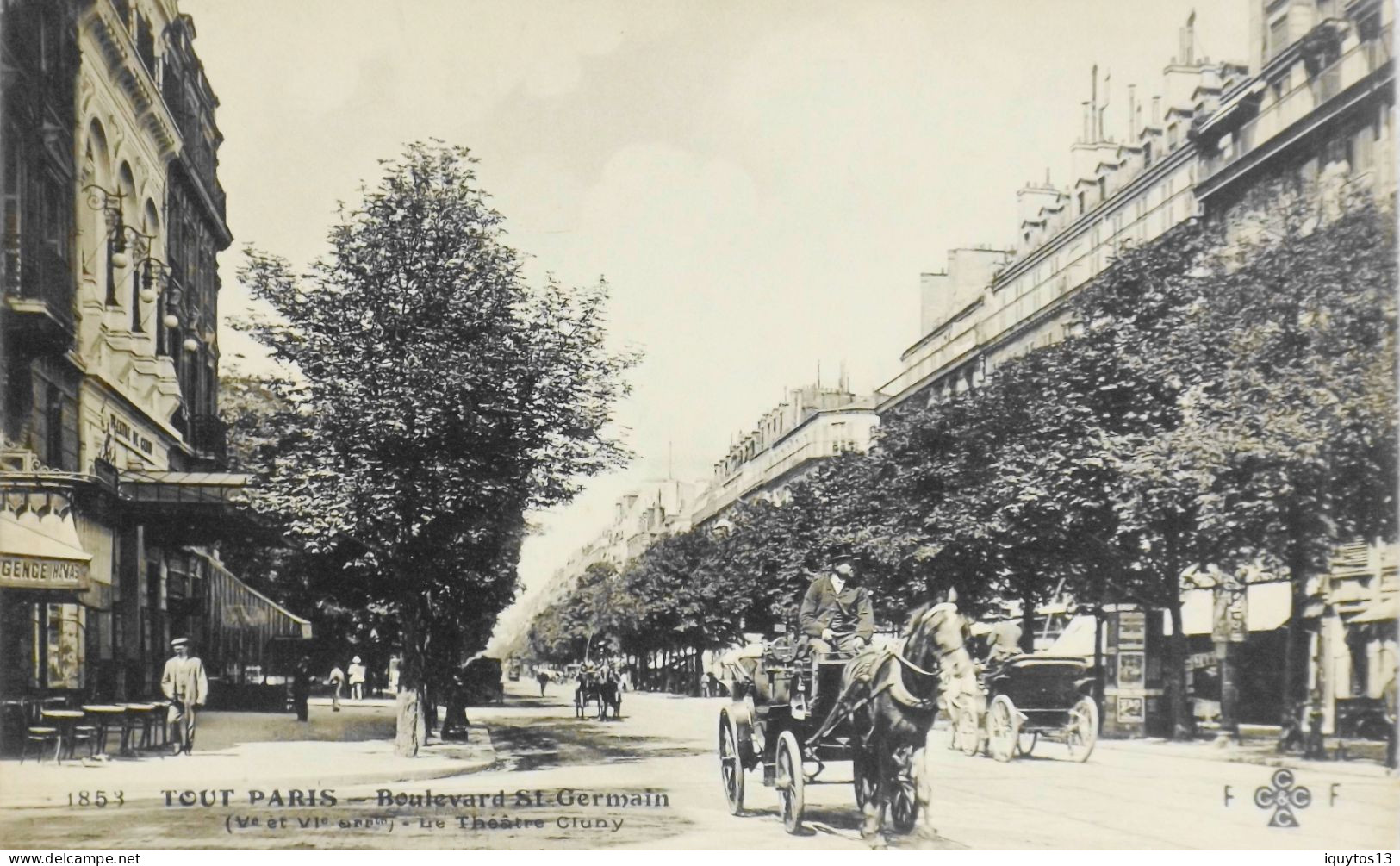 CPA. [75] > TOUT PARIS > N°1853 - (pas Vue) Boulevard St Germain Le Théâtre Cluny  - (Ve & VIe Arrt.) - Coll. F. Fleury - Paris (05)