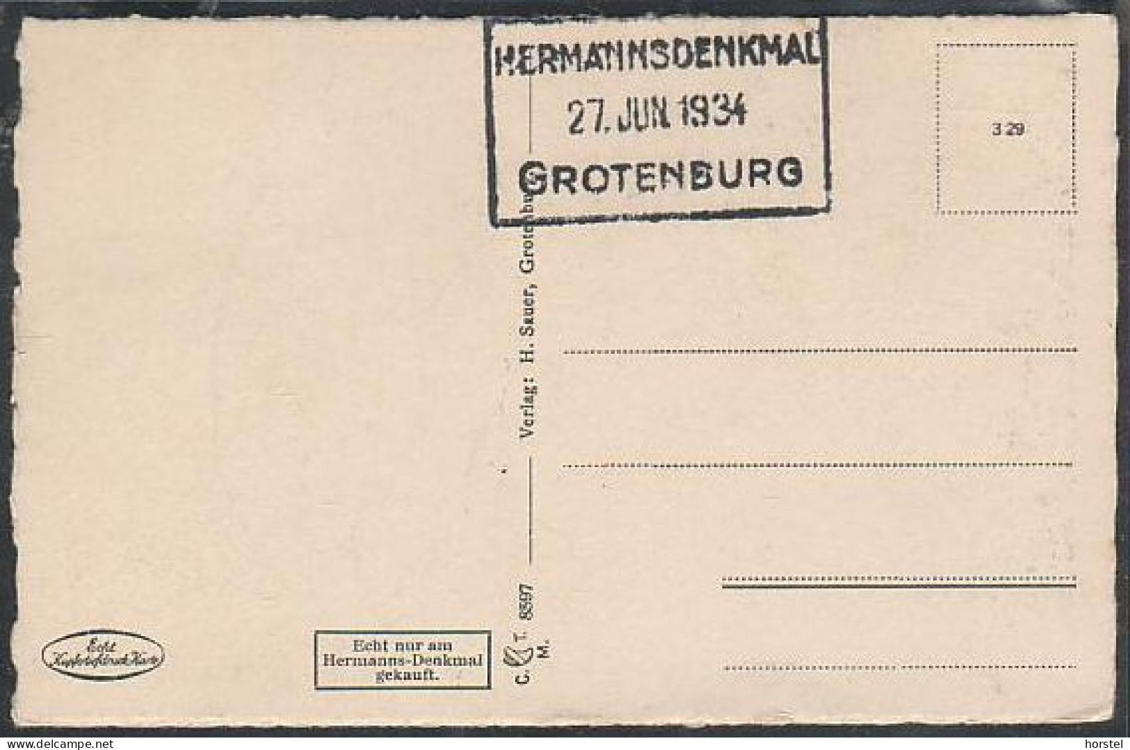 D-32756 Detmold - Alte Ansichten 1934 - Hermannsdenkmal - Teutoburger Wald - Schloß - Externsteine - Detmold