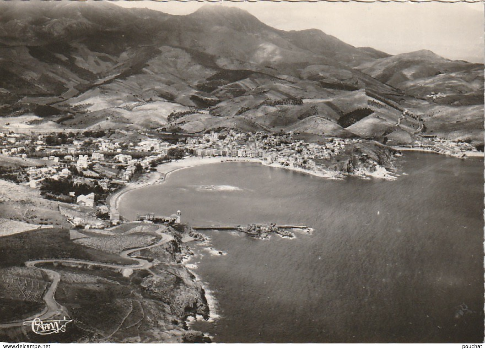 HO 16 - (66) BANYULS - VUE PANORAMIQUE AERIENNE  -  2 SCANS  - Banyuls Sur Mer