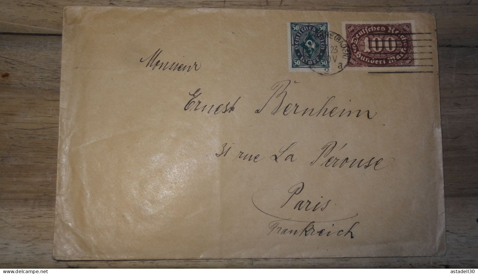 Cover With German Inflation Stamps, In Baden 1923   ......... Boite1 ...... 240424-96 - Briefe U. Dokumente