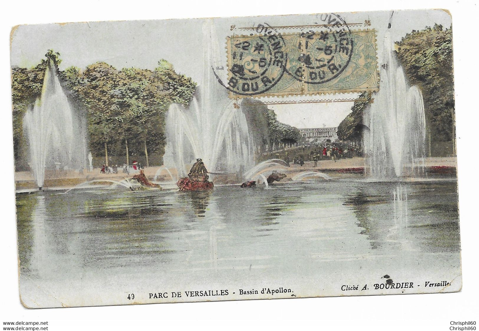 CPA RARE Circulée En 1906 - Parc De VERSAILLES - Bassin D'Apollon - Cliché A. Bourdier - - Versailles (Château)