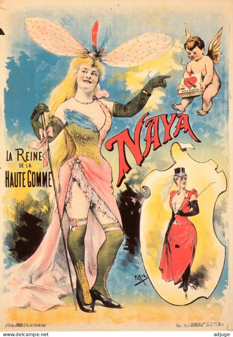 CPM-Affiche Illustrateur FARIA - NAYA "La Reine De La Haute Gomme" - Spectacle Cabaret  Magie Erotisme - Cabaret