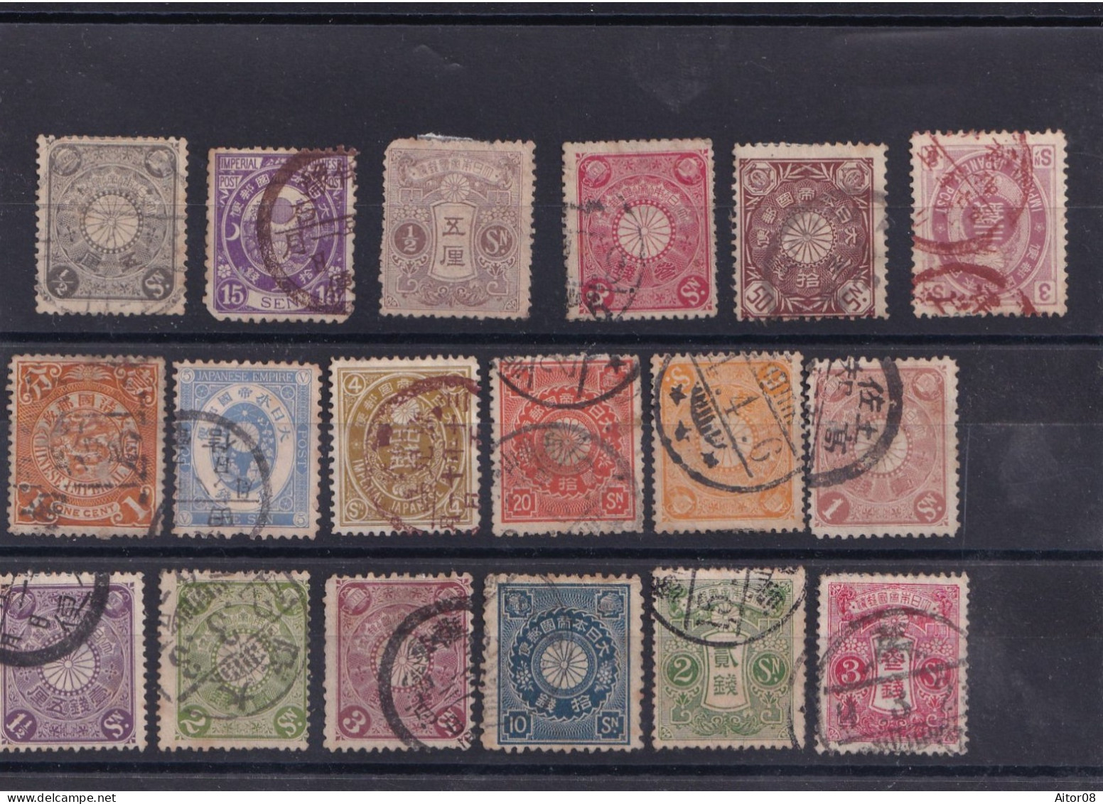 LOT DE TIMBRES OBLITERES DE 1875/92. INTERESSANTS .A VOIR .BELLE COTE - Oblitérés