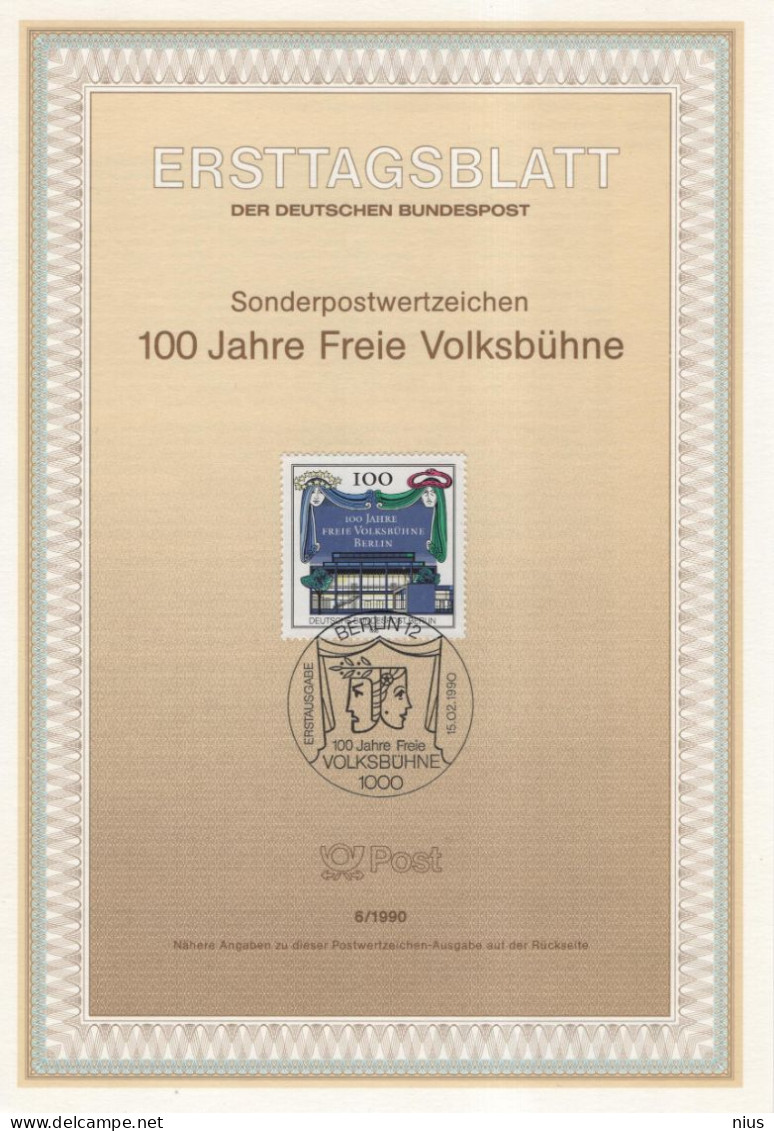 Germany Deutschland 1990-06 100 Jahre Freie Volksbuhne, Opera Theatre Theater Music Musik, Berlin - 1991-2000