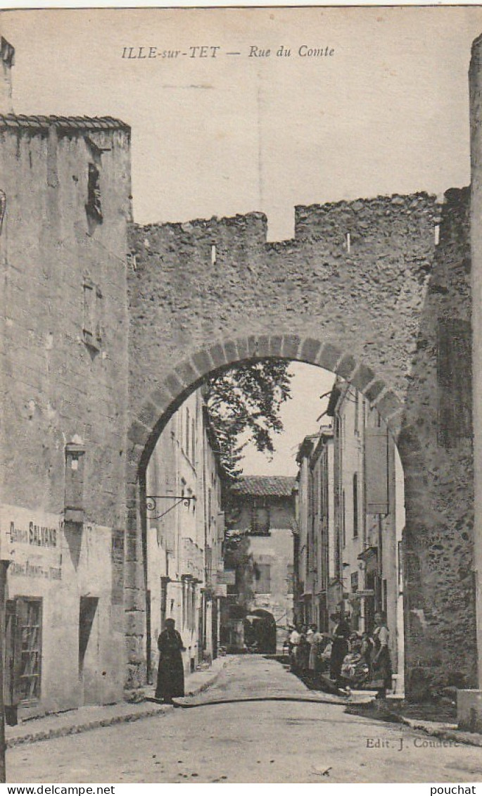 HO 20-(66) ILLE SUR TET  -  RUE DU COMTE  -  VILLAGEOIS  - 2 SCANS  - Autres & Non Classés