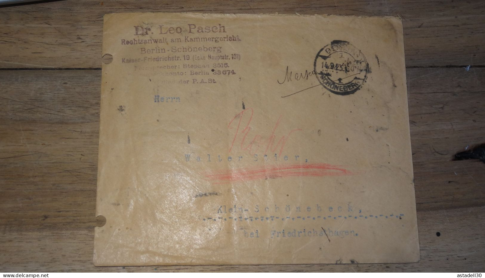 Cover With German Inflation Stamps, Berlin 1923   ......... Boite1 ...... 240424-97 - Brieven En Documenten
