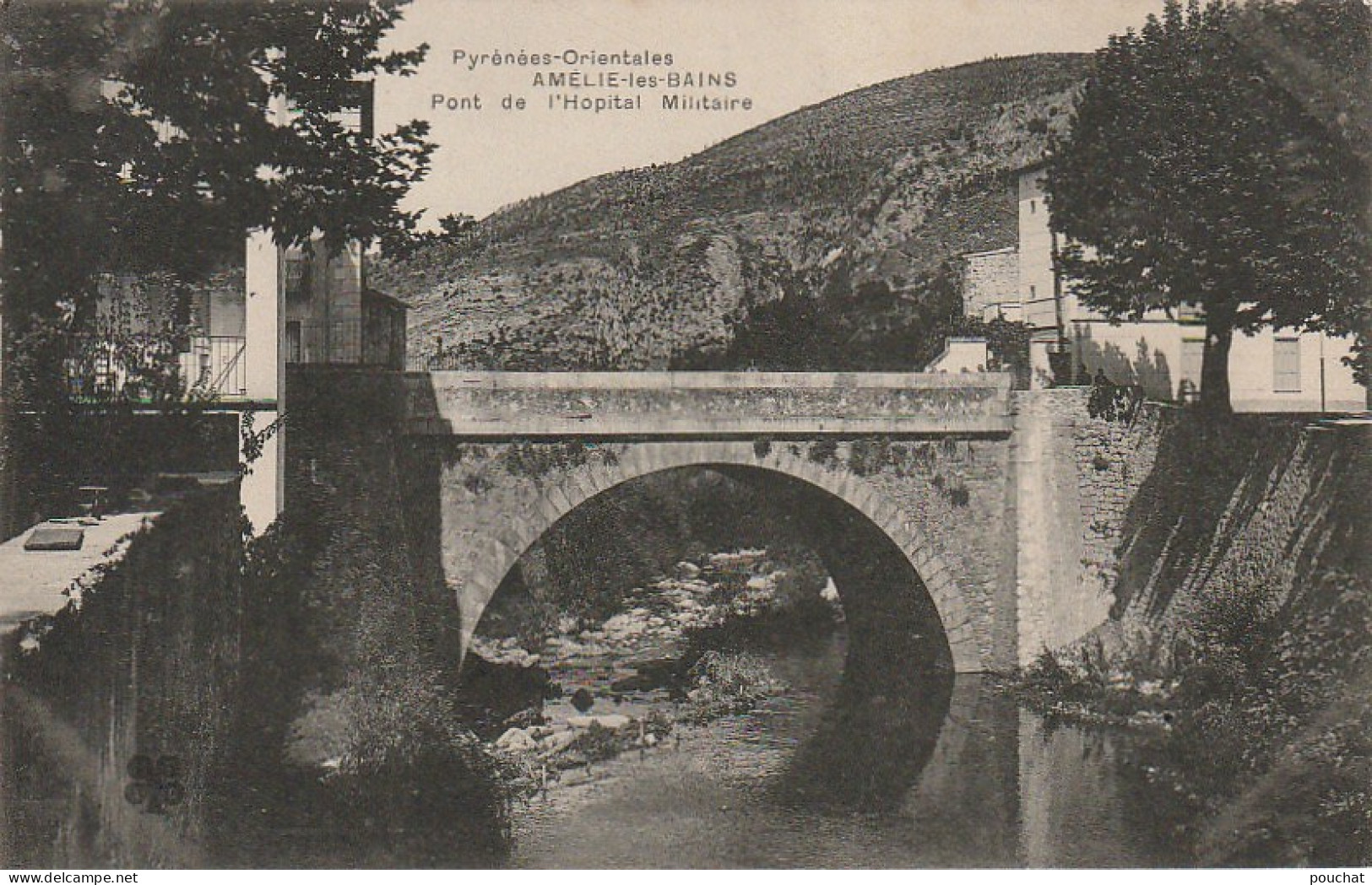 HO 20-(66) AMELIE LES BAINS  -  LE PONT DE L'HOPITAL MILITAIRE   - 2 SCANS  - Sonstige & Ohne Zuordnung