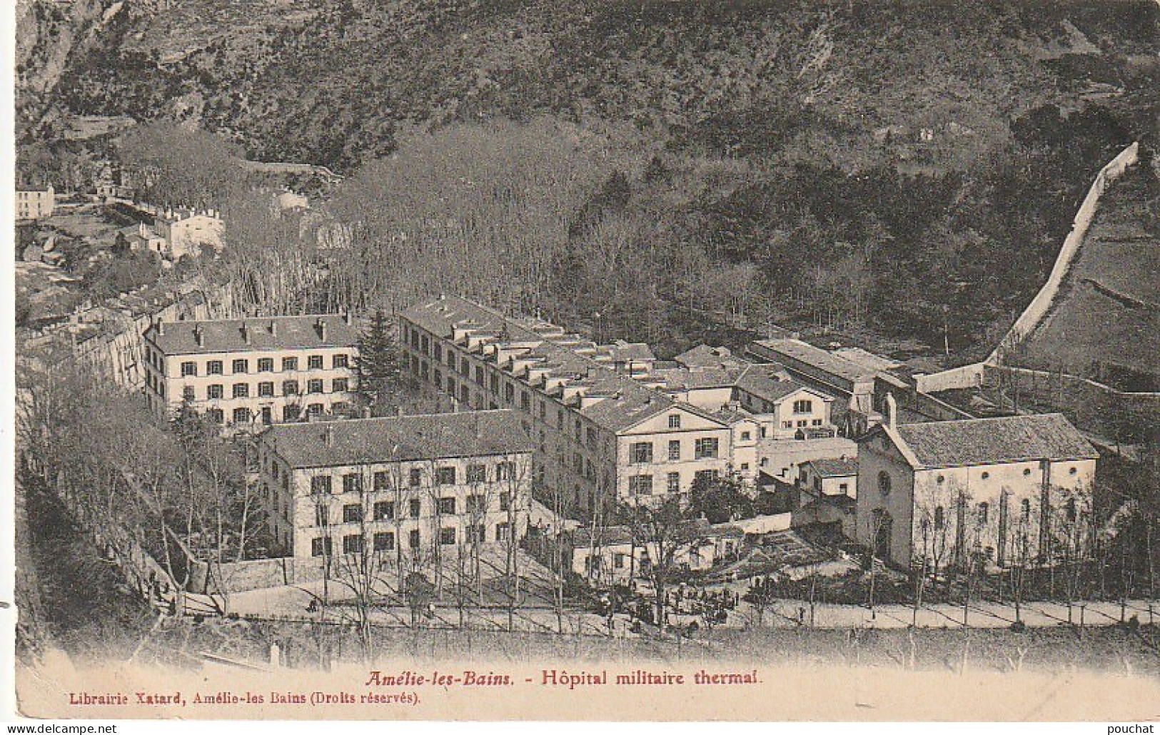 HO 20-(66) AMELIE LES BAINS  -   HOPITAL MILITAIRE THERMAL - VUE GENERALE - 2 SCANS  - Sonstige & Ohne Zuordnung